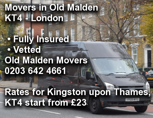 Movers in Old Malden KT4, Kingston upon Thames